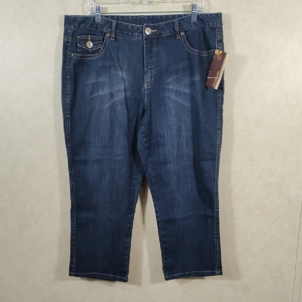 04088 Multiples Missy Tradewinds cropped jeans 18 NWT